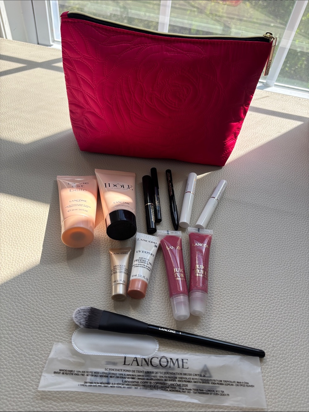 Lancome gifts with cosmetic bag